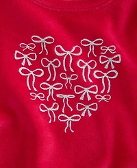 First Impressions Baby Girls' 3M-24M Mix & Match Long-Sleeve Bows Heart Velour Top, Macy's Exclusive