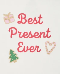 First Impressions Baby Girls' 3M-24M Mix & Match Long-Sleeve Best Present Ever Peplum T-Shirt, Macy's Exclusive