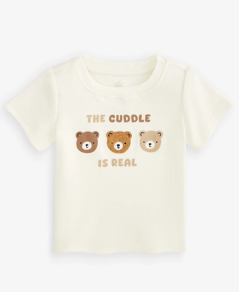 First Impressions Baby Boys' 3M-24M Mix & Match Short-Sleeve The Cuddle Is Real Bear T-Shirt, Macy's Exclusive
