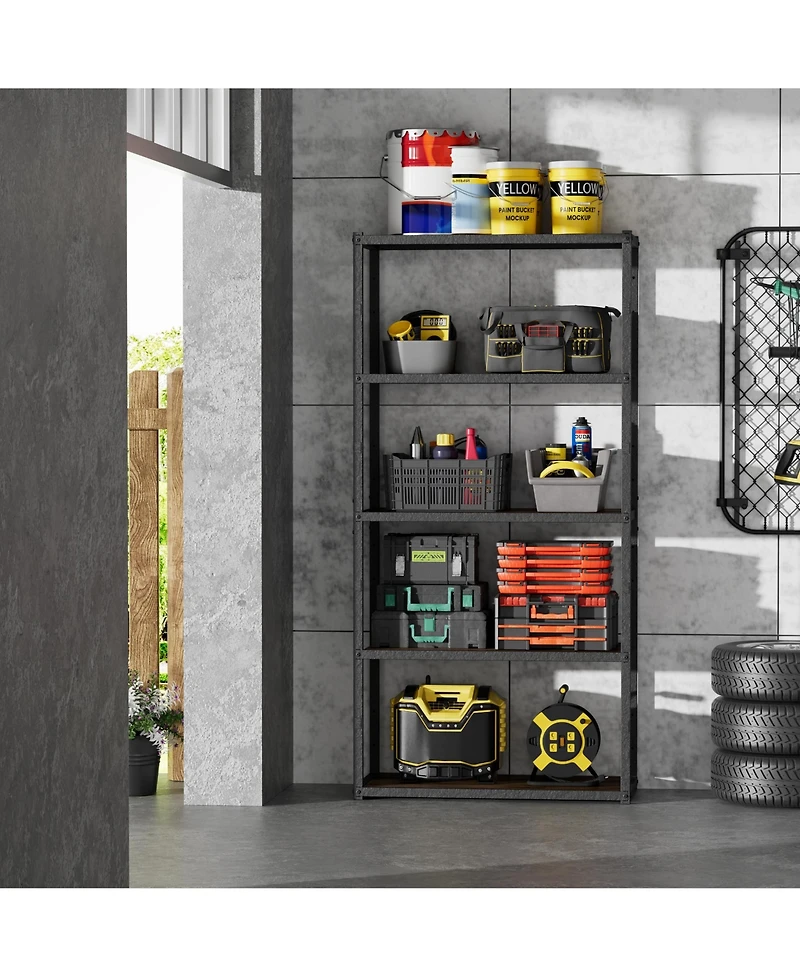 5-Shelf Heavy-Duty Adjustable Garage Storage Shelving