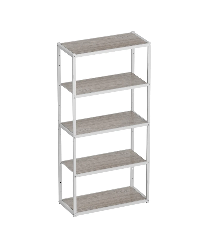 5-Shelf Heavy-Duty Adjustable Garage Storage Shelving, White (35 in. W x 71.1 in. H x 15.7 in. D