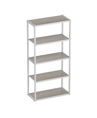 5-Shelf Heavy-Duty Adjustable Garage Storage Shelving, White (35 in. W x 71.1 in. H x 15.7 in. D