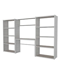 Heavy-Duty Garage Storage and Workstation System with Side Pegboards, White (119.8 in. W x 71.1 in. H x 15.7 in. D