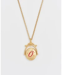 Fable England O Initial Orchid Gold Spinner Chain Necklace