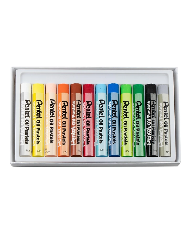 Pentel Oil Pastels Box Set with 12 Count Sets Pack of 12