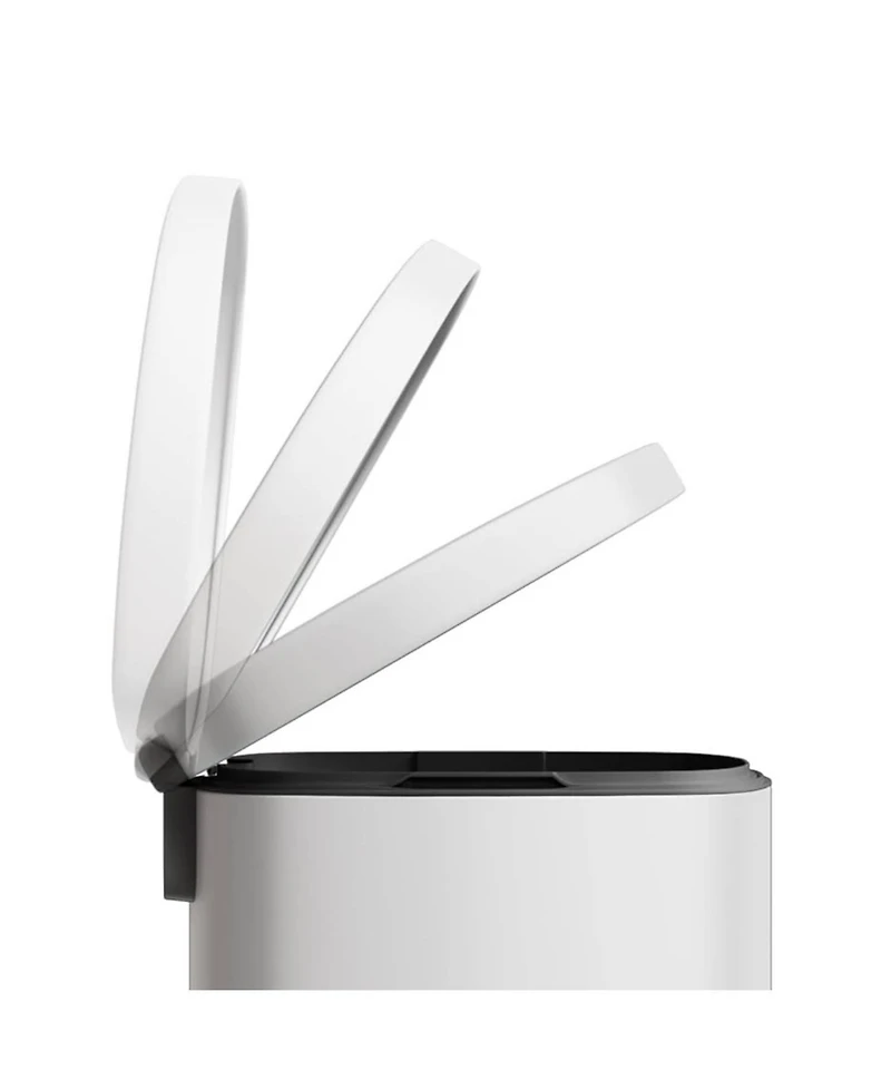 gaomon 13 Gal+2.6 Gal Stainless Steel Step-On Garbage Bin Combo Set, Kitchen Trash Can for Kitchen, White
