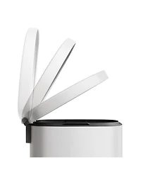 gaomon 13 Gal+2.6 Gal Stainless Steel Step-On Garbage Bin Combo Set, Kitchen Trash Can for Kitchen, White