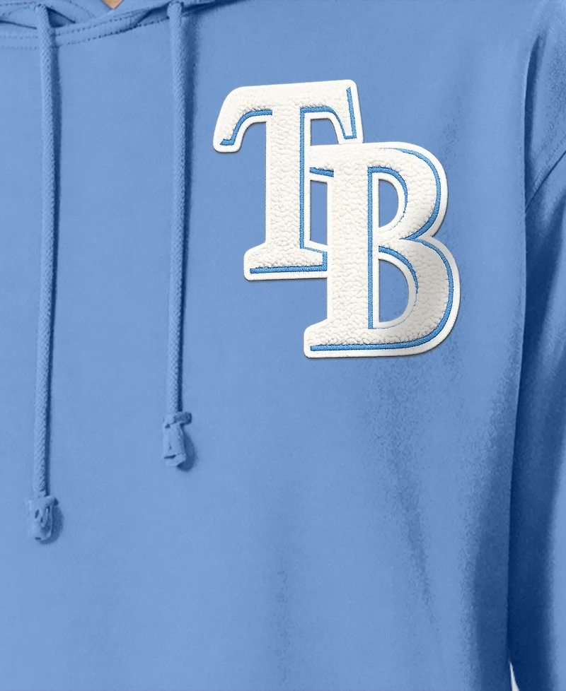 Champion Men's Light Blue Tampa Bay Rays Reverse Weave Chenille Hoodie