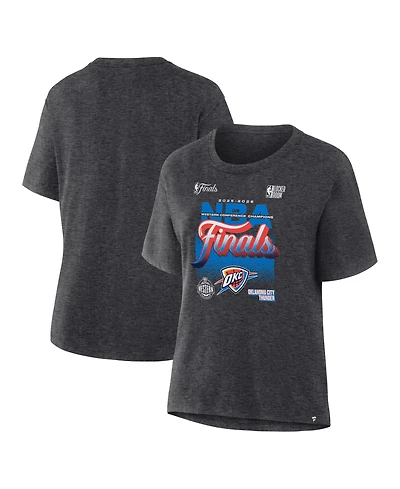 Fanatics Women's Charcoal Oklahoma City Thunder 2026 Western Conference Champions Locker Room T-Shirt