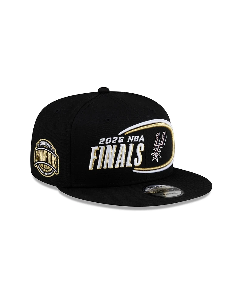 New Era Men's Black San Antonio Spurs 2026 Western Conference Champions Locker Room 9FIFTY Snapback Hat