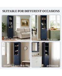 Phying 68" H Tall Bathroom Storage Cabinet with Adjustable Shelves and One Drawer and Door, Storage Cabinet for Bathroom, Living Room