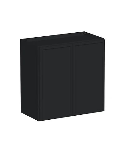 Boyel Living Double Door Short Wall Cabinet with Shelves, Ready to Assemble Kitchen Cabinet with Solid Wood Frame, Soft-Close Slides and Hinge