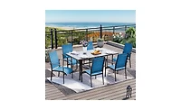 Erommy 7 Piece Patio Dining Set, Outdoor Table And Chairs Set For 6