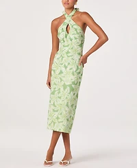 Astr the Label Women's Anita Halter Neck Midi Dress