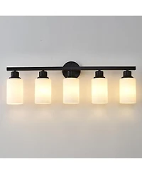 Midola 5-Light Matte Wall Lamps with White Glass Shades (No Bulbs) Sconce Lighting for Bedroom Living Room