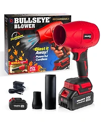 Bullseye Blower 20V Rechargeable Cordless Leaf Blower Dust Air Snow Blower 24,000 Rpm Handheld Electric Blower with Battery and Charger