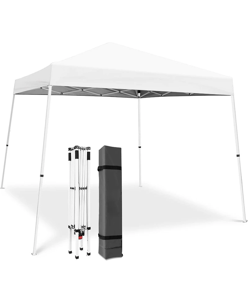 gaomon 10 x 10 Feet Pop Up Canopy Tent with Carrying Bag, Slant Leg Instant Gazebo for Beach, Patio, Deck and Garden