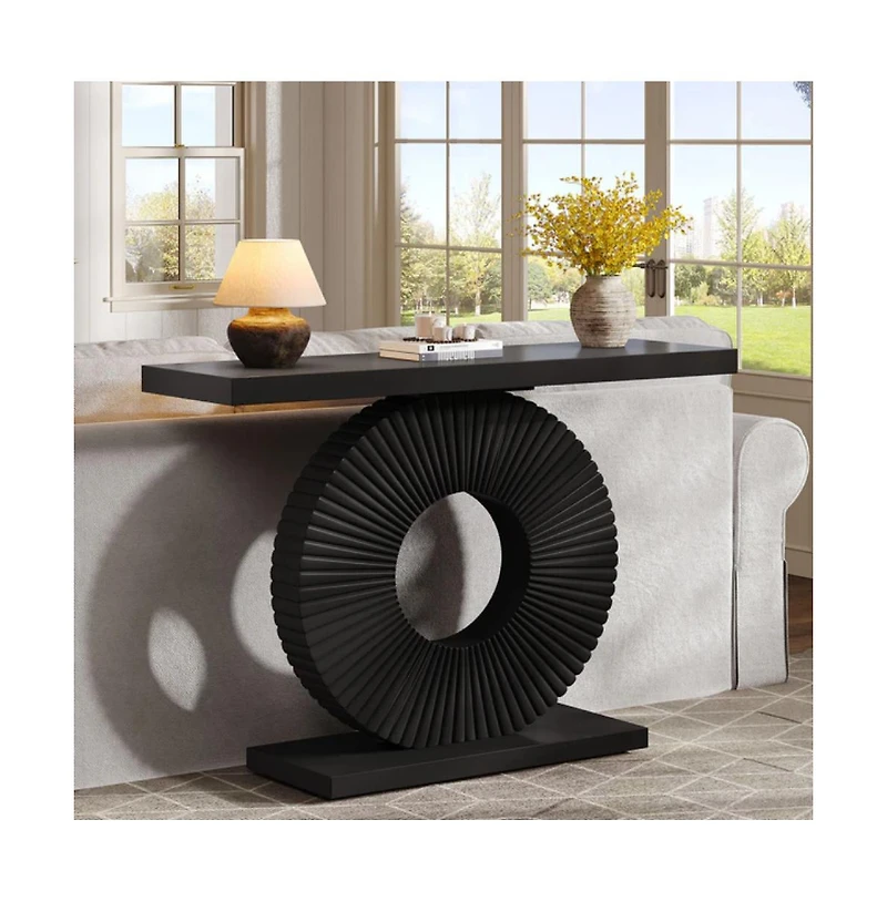 Slickblue Modern Console Table with Geometric Base