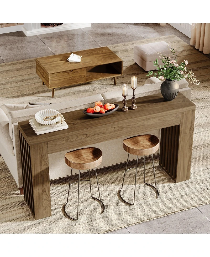 Slickblue 59" Wooden Console Table for Sofa or Hallway