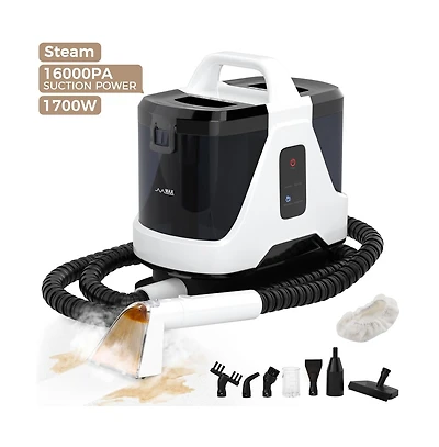 Topteng 1700W Steam Cleaner for Carpet –Hot Water, 16KPA Suction
