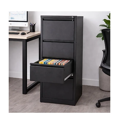 gaomon 4-Drawer File Cabinet with Lock – Metal File Storage Cabinet for Home Offices, Adjustable Hanging Folders