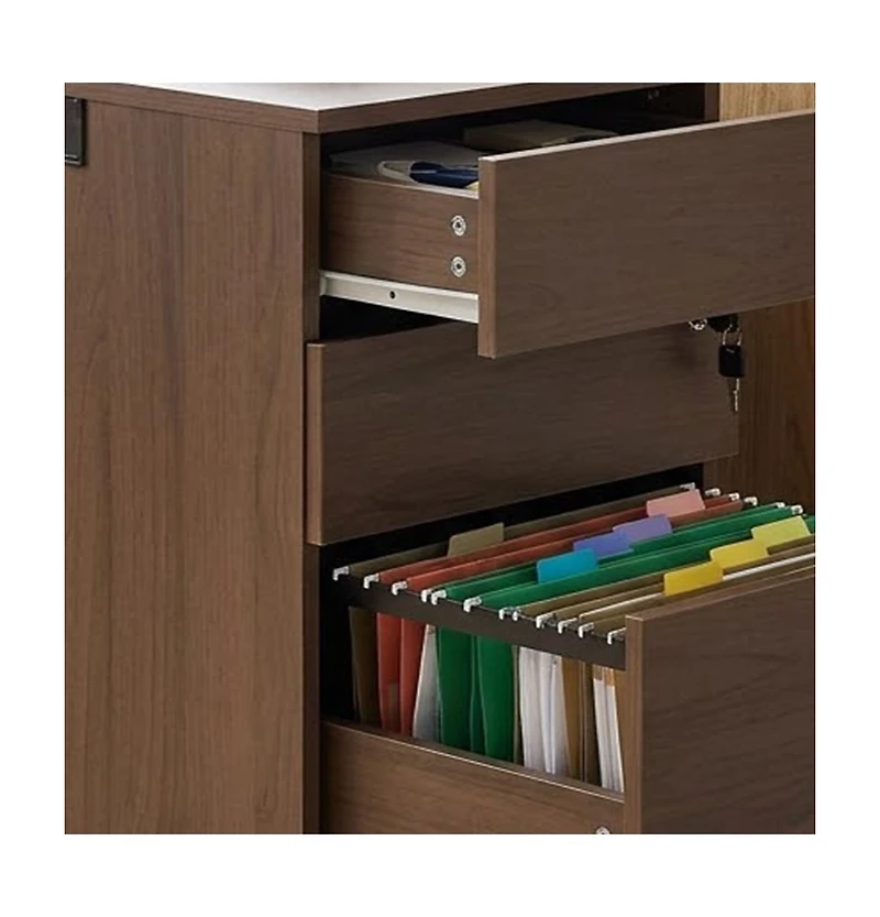 Slickblue Locking 3 Drawer File Cabinet Pedestal for Office Desk