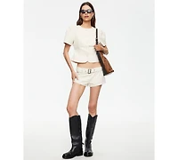 Lioness Women's Cropped Short-Sleeve Blouse