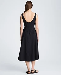 Kenneth Cole Women's Sleeveless Boat Neck Midi Dress
