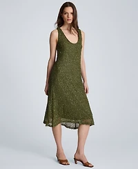 Kenneth Cole Women's Bias Scoop Neck Long Slip Dress