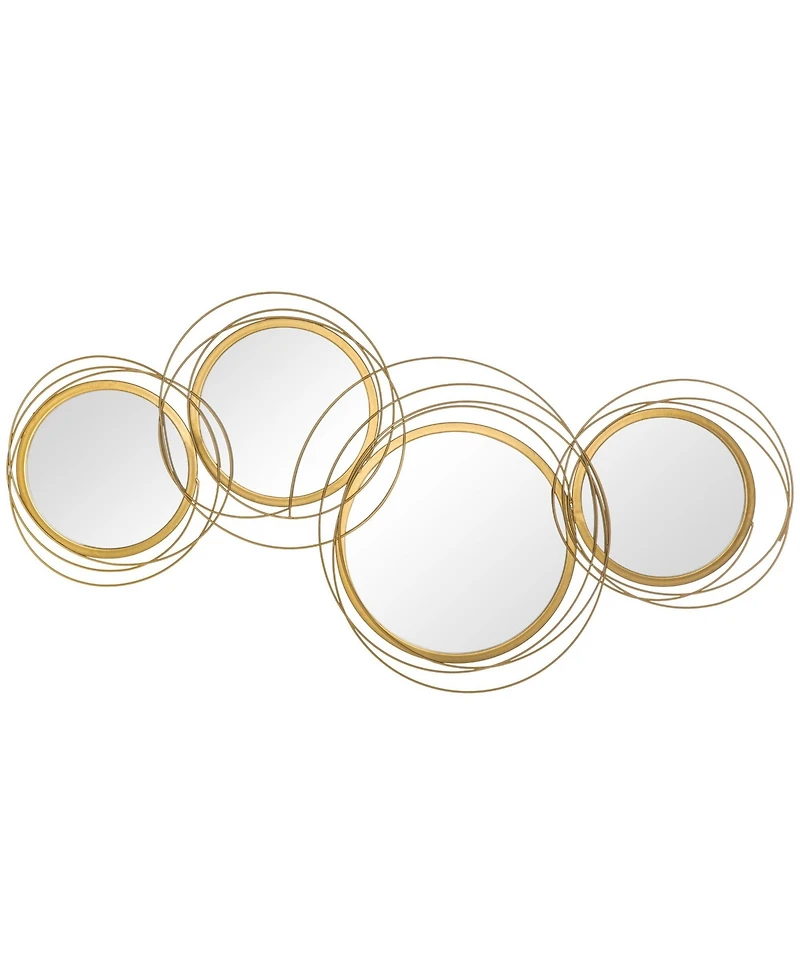 Phying Modern Metal Wall Art Mirror Decor Hanging Wall Sculpture for Home Living Room Bedroom Dining Room