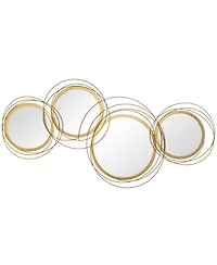 Phying Modern Metal Wall Art Mirror Decor Hanging Wall Sculpture for Home Living Room Bedroom Dining Room