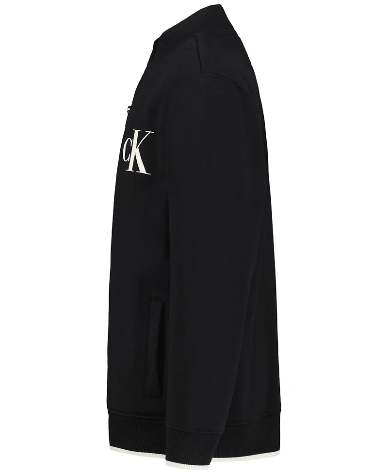 Calvin Klein Boys' 8-20 Long-Sleeve Bomber Sweatshirt