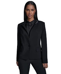Karl Lagerfeld Women's Reverse Lapel One Button Blazer