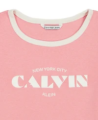 Calvin Klein Girls' 7-16 Logo Short-Sleeve T-Shirt