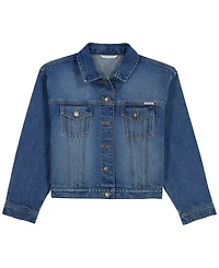 Calvin Klein Girls' 7-16 Button-Front Denim Jacket