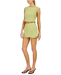 Line & Dot Women's Shea Side Zip Mini Skort