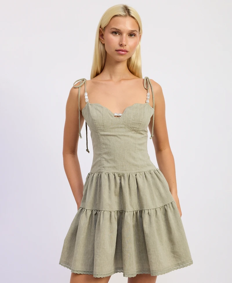 En Saison Women's Adele Sleeveless Sweetheart Neck Mini Dress