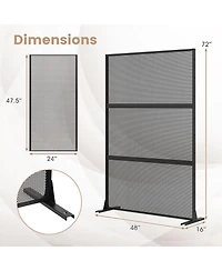 sumyeg Metal Privacy Screen with Expansion Bolts and Connection Screws for Indoor Outdoor Use