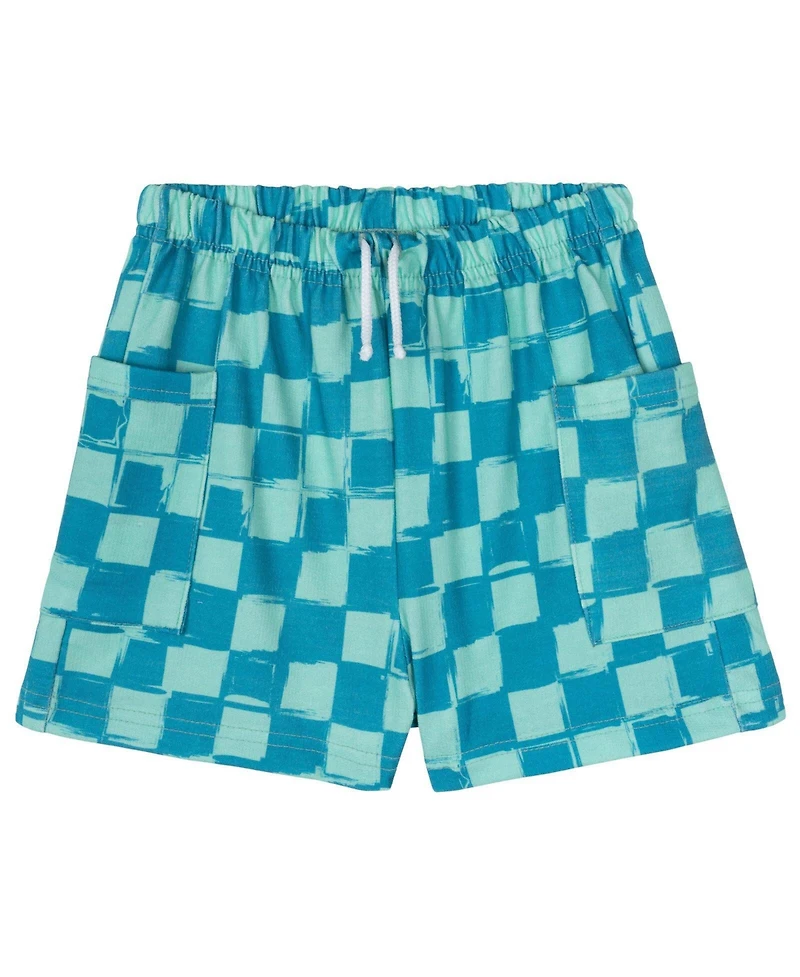 Monsters Inc. Girls Ruffle Short Sleeve Tee and French Terry Pocket Shorts Outfit