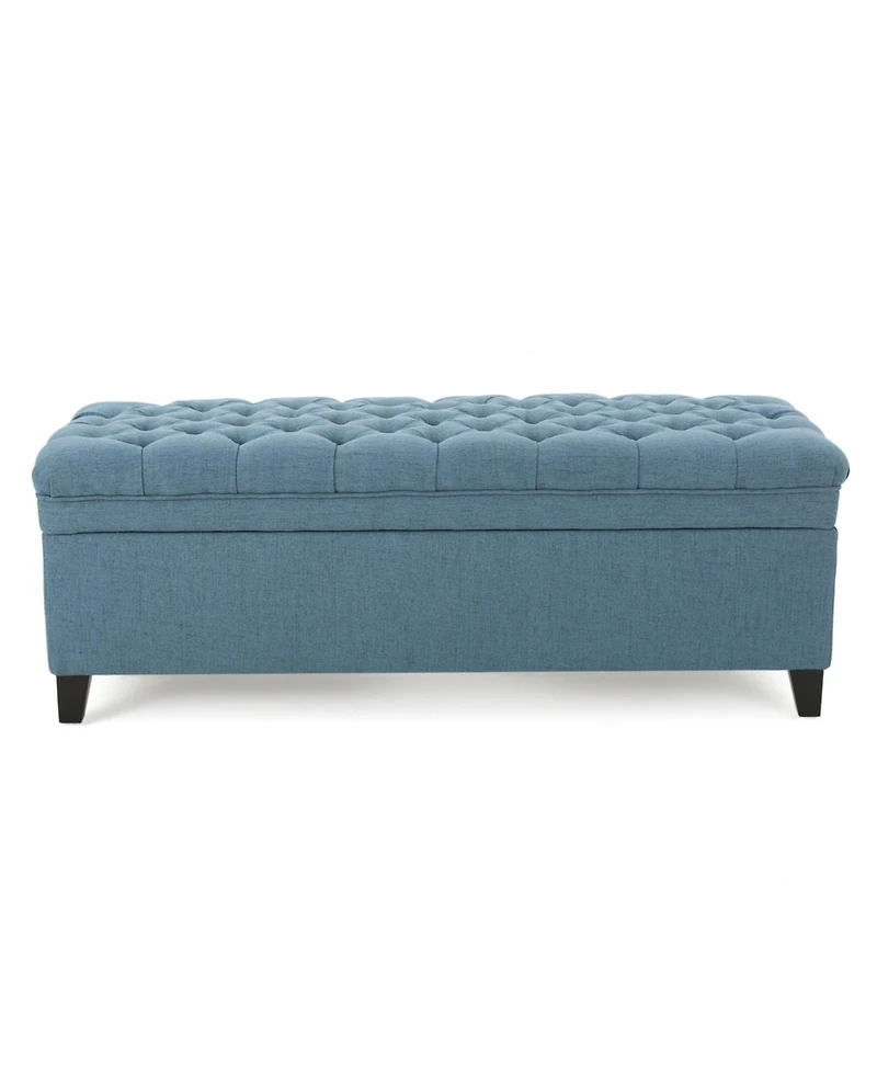 flynama Navy Blue Storage Ottoman