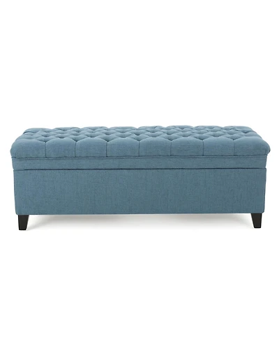 flynama Navy Blue Storage Ottoman