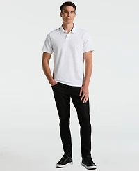 Perry Ellis Men's Short-Sleeve Seersucker Open Polo Shirt
