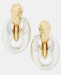 Anne Klein Twisted Openwork Clip-On Drop Earrings