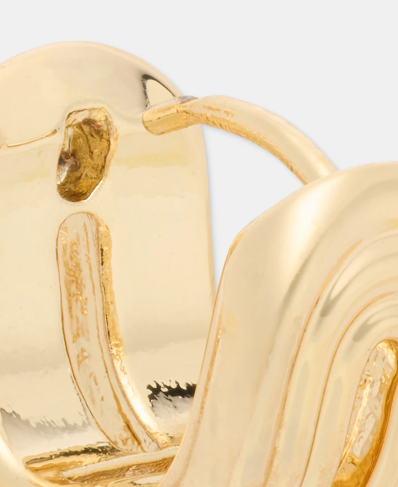 Anne Klein Fluted Heart, Crisscross Wreath & Textured Earrings, 3-Piece Set