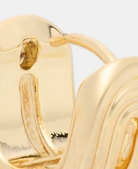 Anne Klein Fluted Heart, Crisscross Wreath & Textured Earrings, 3-Piece Set