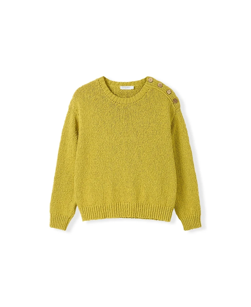 Celtic & Co. Women's Slub Knit Button Detail Sweater