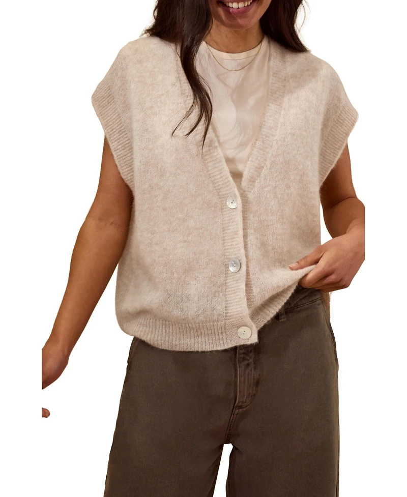 Celtic & Co. Women's Grown On Button Up Sleeve Cardigan