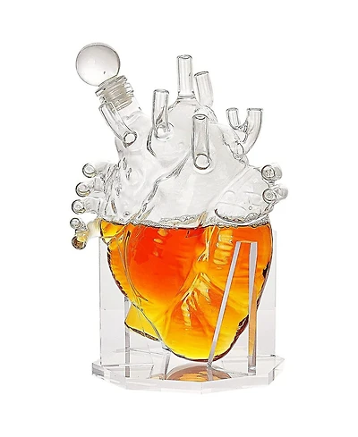 The Wine Savant Heart 25 oz. Wine Decanter Set