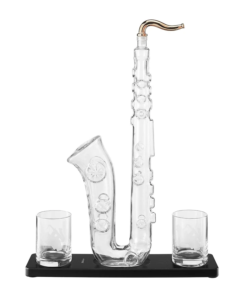The Wine Savant Saxophone 34 oz. Decanter Set