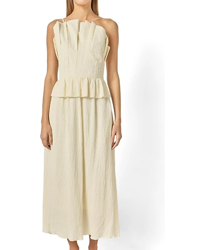 English Factory Women's Ruffled Tube Top Dress